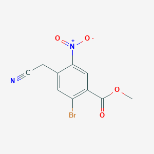 molecular formula C10H7BrN2O4 B2522457 Methyl 2-bromo-4-(cyanomethyl)-5-nitrobenzoate CAS No. 1260835-98-0