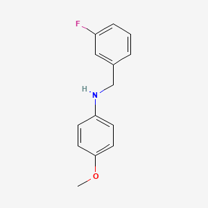 molecular formula C14H14FNO B2522463 N-[(3-氟苯基)甲基]-4-甲氧基苯胺 CAS No. 415968-77-3