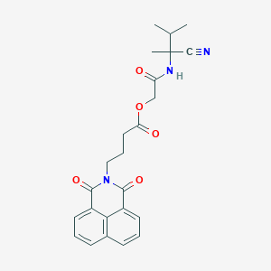 molecular formula C24H25N3O5 B2522472 [2-[(2-Cyano-3-methylbutan-2-yl)amino]-2-oxoethyl] 4-(1,3-dioxobenzo[de]isoquinolin-2-yl)butanoate CAS No. 877241-55-9