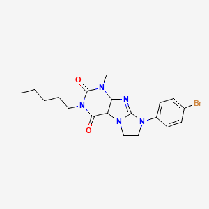 8-(4-bromophenyl)-1-methyl-3-pentyl-1H,2H,3H,4H,6H,7H,8H-imidazo[1,2-g]purine-2,4-dione