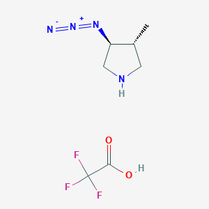 molecular formula C7H11F3N4O2 B2522490 (3S,4R)-3-Azido-4-methylpyrrolidine;2,2,2-trifluoroacetic acid CAS No. 2219374-35-1