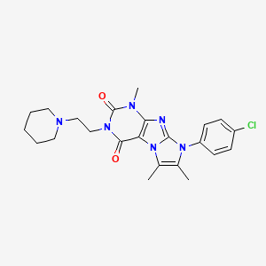 8-(4-chlorophenyl)-1,6,7-trimethyl-3-(2-(piperidin-1-yl)ethyl)-1H-imidazo[2,1-f]purine-2,4(3H,8H)-dione