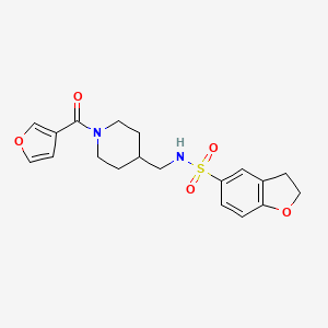 N-((1-(furan-3-carbonyl)piperidin-4-yl)methyl)-2,3-dihydrobenzofuran-5-sulfonamide