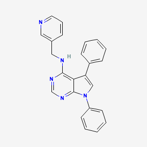 molecular formula C24H19N5 B2522499 (5,7-Difenilpirrolo[3,2-e]pirimidin-4-il)(3-piridilmetil)amina CAS No. 477226-21-4