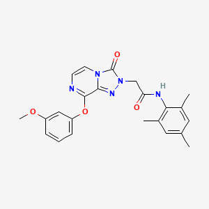 molecular formula C23H23N5O4 B2522509 N-mesityl-2-(8-(3-methoxyphenoxy)-3-oxo-[1,2,4]triazolo[4,3-a]pyrazin-2(3H)-yl)acetamide CAS No. 1251544-52-1