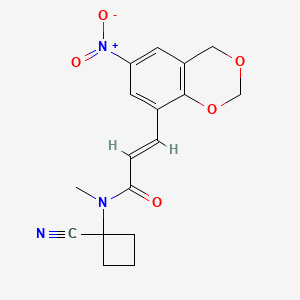 molecular formula C17H17N3O5 B2522511 (E)-N-(1-Cyanocyclobutyl)-N-methyl-3-(6-nitro-4H-1,3-benzodioxin-8-yl)prop-2-enamide CAS No. 1445762-38-8