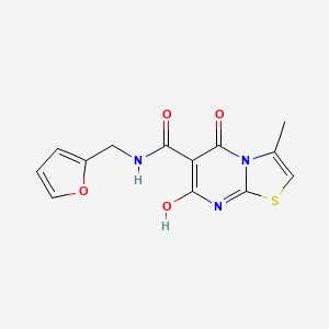 N-(furan-2-ylmethyl)-7-hydroxy-3-methyl-5-oxo-5H-thiazolo[3,2-a]pyrimidine-6-carboxamide