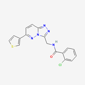 2-chloro-N-((6-(thiophen-3-yl)-[1,2,4]triazolo[4,3-b]pyridazin-3-yl)methyl)benzamide