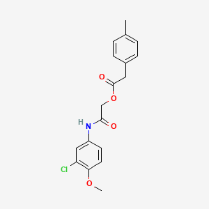 2-[(3-Chloro-4-methoxyphenyl)amino]-2-oxoethyl (4-methylphenyl)acetate