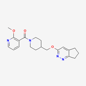 [4-(6,7-Dihydro-5H-cyclopenta[c]pyridazin-3-yloxymethyl)piperidin-1-yl]-(2-methoxypyridin-3-yl)methanone