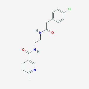 molecular formula C17H18ClN3O2 B252253 N-(2-{[(4-chlorophenyl)acetyl]amino}ethyl)-6-methylpyridine-3-carboxamide 