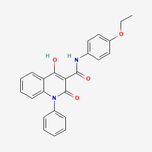molecular formula C24H20N2O4 B2522533 N-(4-ethoxyphenyl)-4-hydroxy-2-oxo-1-phenyl-1,2-dihydroquinoline-3-carboxamide CAS No. 946330-95-6