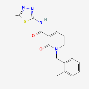 molecular formula C17H16N4O2S B2522534 N-(5-甲基-1,3,4-噻二唑-2-基)-1-(2-甲基苄基)-2-氧代-1,2-二氢吡啶-3-甲酰胺 CAS No. 899754-01-9
