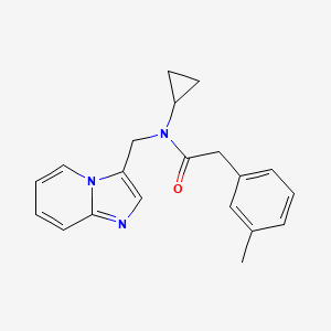 molecular formula C20H21N3O B2522535 N-cyclopropyl-N-(imidazo[1,2-a]pyridin-3-ylmethyl)-2-(m-tolyl)acetamide CAS No. 1448130-21-9