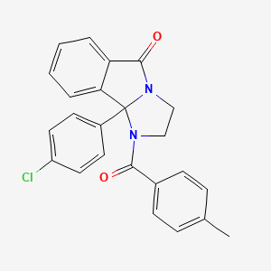 molecular formula C24H19ClN2O2 B2522539 9b-(4-氯苯基)-1-(4-甲基苯甲酰)-1,2,3,9b-四氢-5H-咪唑并[2,1-a]异吲哚-5-酮 CAS No. 477886-49-0