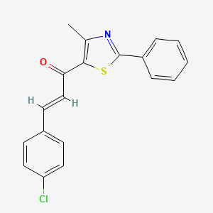 (E)-3-(4-chlorophenyl)-1-(4-methyl-2-phenyl-1,3-thiazol-5-yl)-2-propen-1-one