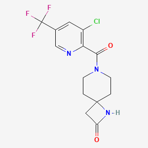 7-[3-Chloro-5-(trifluoromethyl)pyridine-2-carbonyl]-1,7-diazaspiro[3.5]nonan-2-one