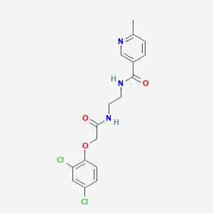 molecular formula C17H17Cl2N3O3 B252255 N-(2-{[(2,4-dichlorophenoxy)acetyl]amino}ethyl)-6-methylpyridine-3-carboxamide 