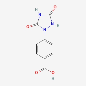 molecular formula C9H7N3O4 B2522551 Ácido 4-(3,5-dioxo-1,2,4-triazolidin-1-il)benzoico CAS No. 1087784-49-3