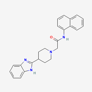 molecular formula C24H24N4O B2522556 2-(4-(1H-benzo[d]imidazol-2-yl)piperidin-1-yl)-N-(naphthalen-1-yl)acetamide CAS No. 887214-44-0