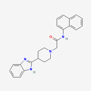 molecular formula C24H24N4O B2522556 N-(1-naftil)-2-(4-(1H-benzo[d]imidazol-2-il)piperidin-1-il)acetamida CAS No. 887214-44-0