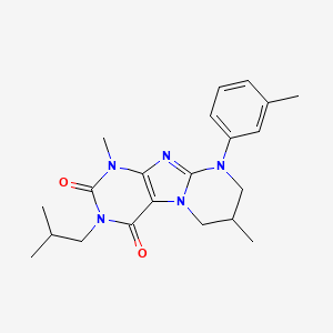 1,7-dimethyl-9-(3-methylphenyl)-3-(2-methylpropyl)-7,8-dihydro-6H-purino[7,8-a]pyrimidine-2,4-dione