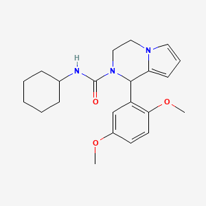 molecular formula C22H29N3O3 B2522559 N-cyclohexyl-1-(2,5-dimethoxyphenyl)-3,4-dihydropyrrolo[1,2-a]pyrazine-2(1H)-carboxamide CAS No. 900002-81-5