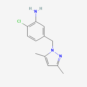 2-chloro-5-[(3,5-dimethyl-1H-pyrazol-1-yl)methyl]aniline