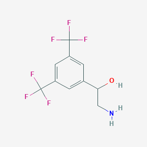 molecular formula C10H9F6NO B2522567 2-氨基-1-[3,5-双(三氟甲基)苯基]乙醇 CAS No. 852392-17-7