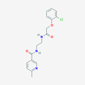 molecular formula C17H18ClN3O3 B252257 N-(2-{[(2-chlorophenoxy)acetyl]amino}ethyl)-6-methylpyridine-3-carboxamide 
