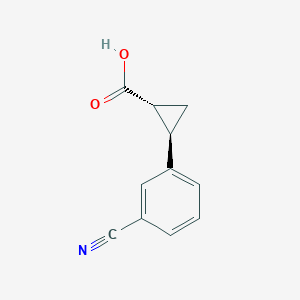 (1R,2R)-2-(3-cyanophenyl)cyclopropane-1-carboxylic acid