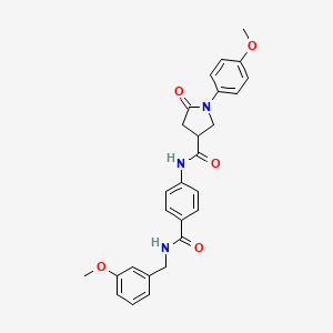 1-(4-methoxyphenyl)-N-(4-{[(3-methoxyphenyl)methyl]carbamoyl}phenyl)-5-oxopyrrolidine-3-carboxamide