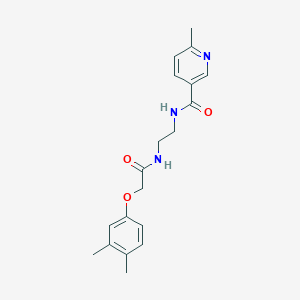 molecular formula C19H23N3O3 B252258 N-(2-{[(3,4-dimethylphenoxy)acetyl]amino}ethyl)-6-methylpyridine-3-carboxamide 