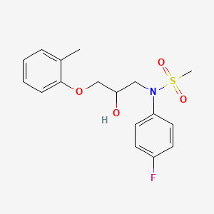 N-(4-fluorophenyl)-N-(2-hydroxy-3-(o-tolyloxy)propyl)methanesulfonamide