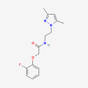 N-(2-(3,5-dimethyl-1H-pyrazol-1-yl)ethyl)-2-(2-fluorophenoxy)acetamide