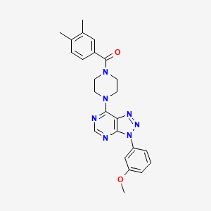 (3,4-dimethylphenyl)(4-(3-(3-methoxyphenyl)-3H-[1,2,3]triazolo[4,5-d]pyrimidin-7-yl)piperazin-1-yl)methanone