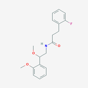 molecular formula C19H22FNO3 B2522593 3-(2-fluorophenyl)-N-(2-methoxy-2-(2-methoxyphenyl)ethyl)propanamide CAS No. 1788558-34-8
