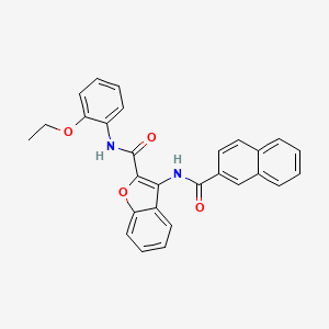 molecular formula C28H22N2O4 B2522602 3-(2-萘酰胺)-N-(2-乙氧基苯基)苯并呋喃-2-甲酰胺 CAS No. 888448-33-7