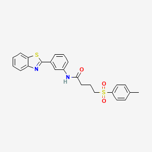 molecular formula C24H22N2O3S2 B2522603 N-(3-(benzo[d]thiazol-2-yl)phenyl)-4-tosylbutanamide CAS No. 941967-33-5