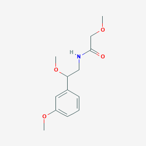 molecular formula C13H19NO4 B2522607 2-甲氧基-N-(2-甲氧基-2-(3-甲氧基苯基)乙基)乙酰胺 CAS No. 1797893-22-1