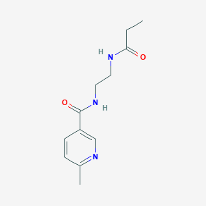 molecular formula C12H17N3O2 B252261 6-methyl-N-[2-(propionylamino)ethyl]nicotinamide 