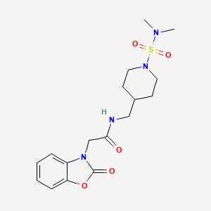 N-((1-(N,N-dimethylsulfamoyl)piperidin-4-yl)methyl)-2-(2-oxobenzo[d]oxazol-3(2H)-yl)acetamide