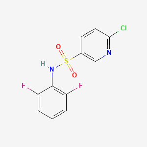 molecular formula C11H7ClF2N2O2S B2522630 6-chloro-N-(2,6-difluorophenyl)pyridine-3-sulfonamide CAS No. 877957-59-0