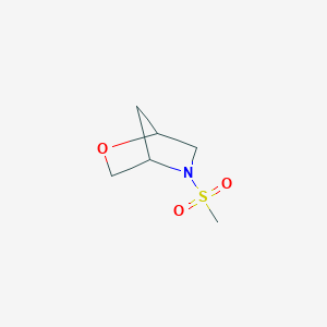 molecular formula C6H11NO3S B2522633 5-(メチルスルホニル)-2-オキサ-5-アザビシクロ[2.2.1]ヘプタン CAS No. 1849379-96-9