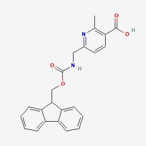 molecular formula C23H20N2O4 B2522634 6-[({[(9H-fluoren-9-yl)methoxy]carbonyl}amino)methyl]-2-methylpyridine-3-carboxylic acid CAS No. 2137550-39-9