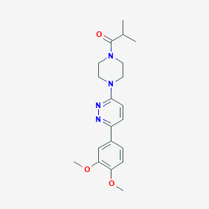 molecular formula C20H26N4O3 B2522635 1-(4-(6-(3,4-Dimethoxyphenyl)pyridazin-3-yl)piperazin-1-yl)-2-methylpropan-1-one CAS No. 1021103-73-0