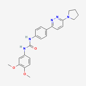 1-(3,4-Dimethoxyphenyl)-3-(4-(6-(pyrrolidin-1-yl)pyridazin-3-yl)phenyl)urea