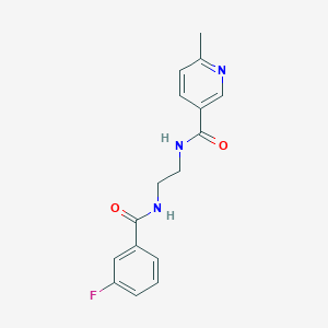 molecular formula C16H16FN3O2 B252265 N-(2-{[(3-fluorophenyl)carbonyl]amino}ethyl)-6-methylpyridine-3-carboxamide 