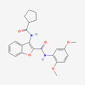 3-(cyclopentanecarboxamido)-N-(2,5-dimethoxyphenyl)benzofuran-2-carboxamide