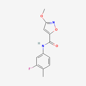 molecular formula C12H11FN2O3 B2522654 N-(3-fluoro-4-methylphenyl)-3-methoxyisoxazole-5-carboxamide CAS No. 1428365-92-7